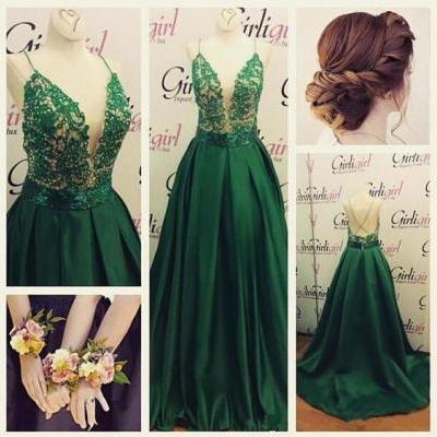 High Quality Prom Dress,Backless Prom Dresses,Sexy Green Prom Gowns,Green Prom Dresses 2016, Party Dresses 2016,Long Prom Gown,Prom Dress,Sparkle Evening Gown