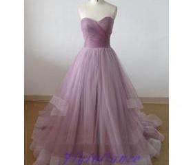 Lovely Wedding Dresses Simple Prom Gown Long Tulle Add To Collection