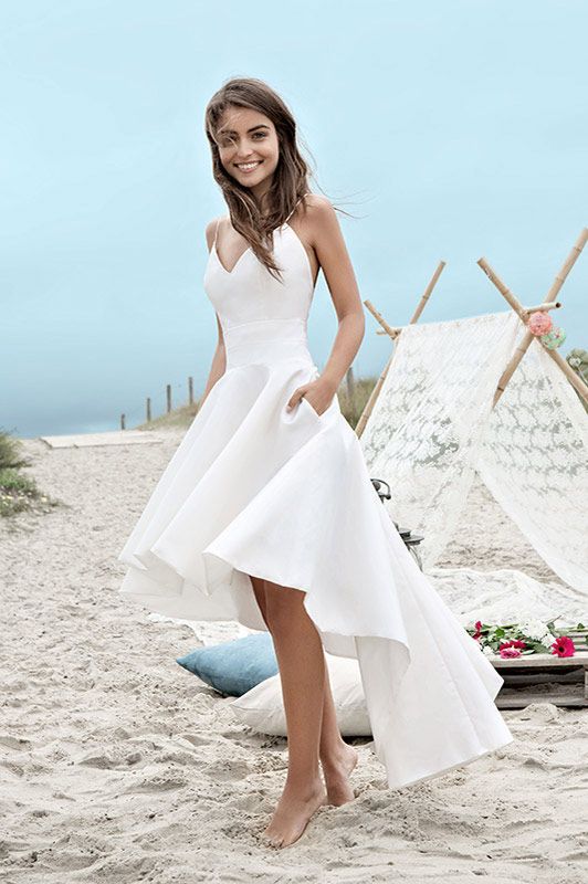 Cheap White Satin V Neck Dress Abc54 A0e5e
