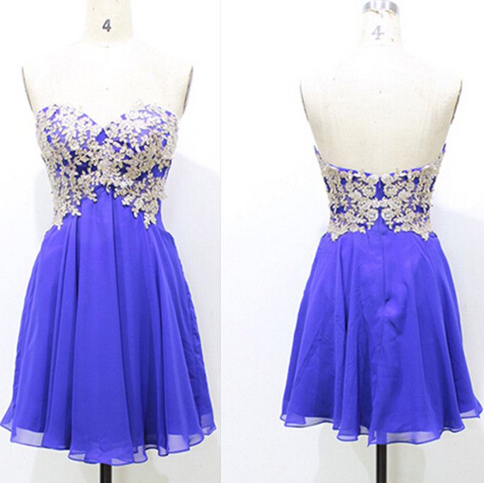 Royal Blue Prom Dresses Purple Short