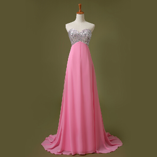 Handmade Simple And Pretty Sparkle Prom Dresses, Prom Dresses2015 ...