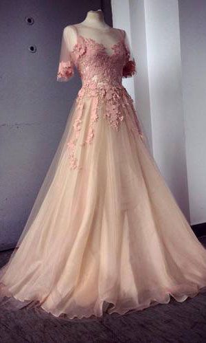 flowy ball gown