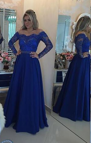 New Arrival Sexy Prom Dress Evening Dresses Long Sleeves Lace Dress ...