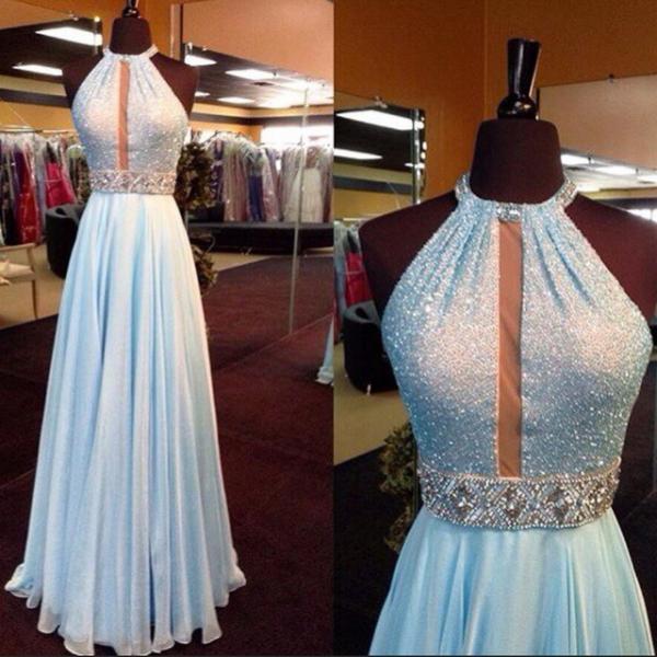 light blue sequin gown
