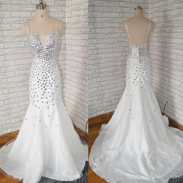 white sparkly gown